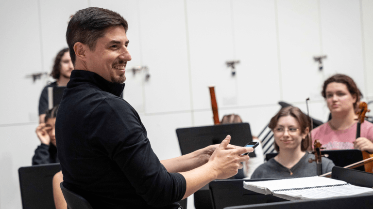 Professor Eric Dudley at a rehearsal
