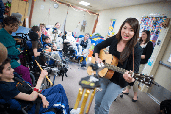 Students with Instruments