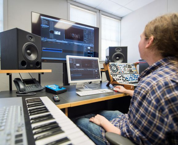 Music composition studio at University of the Pacific