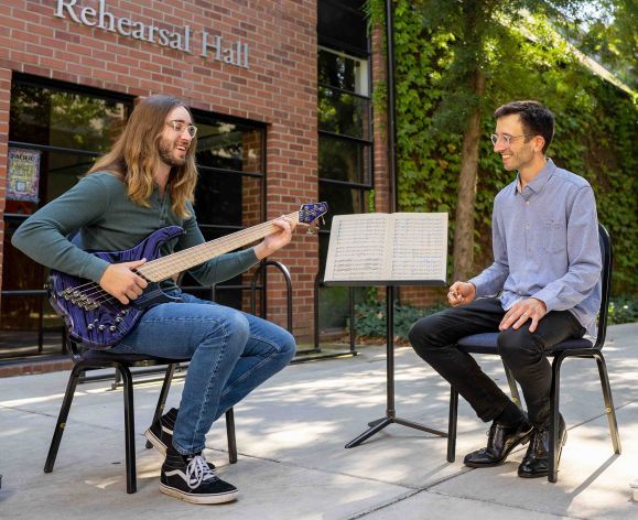 Music Composition student with professor Conklin
