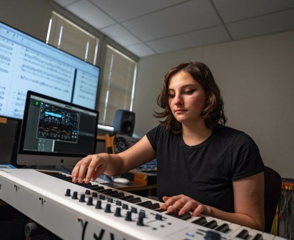 Music composition major Mary Denney