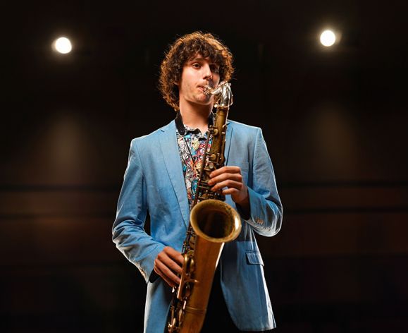 Jazz Ambassador, Leo Milano on saxophone